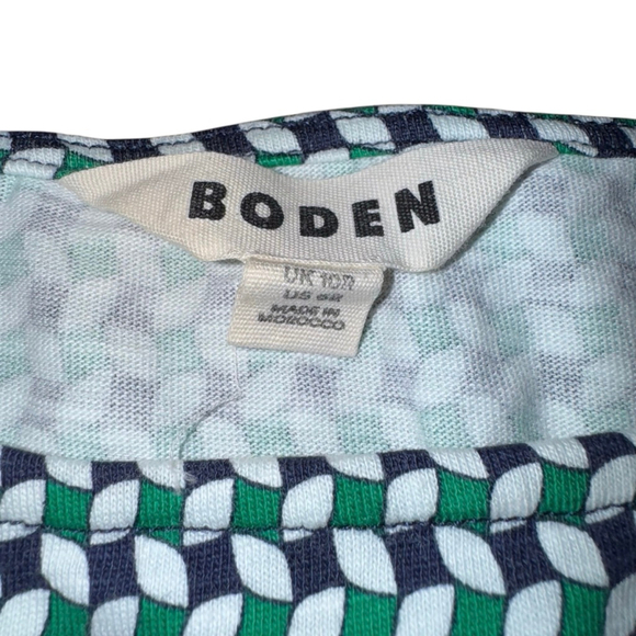 BODEN FLORRIE FLORAL JERSEY DRESS IN MEADOW GREEN, ABSTRACT DIAMOND 6R - Picture 3 of 7